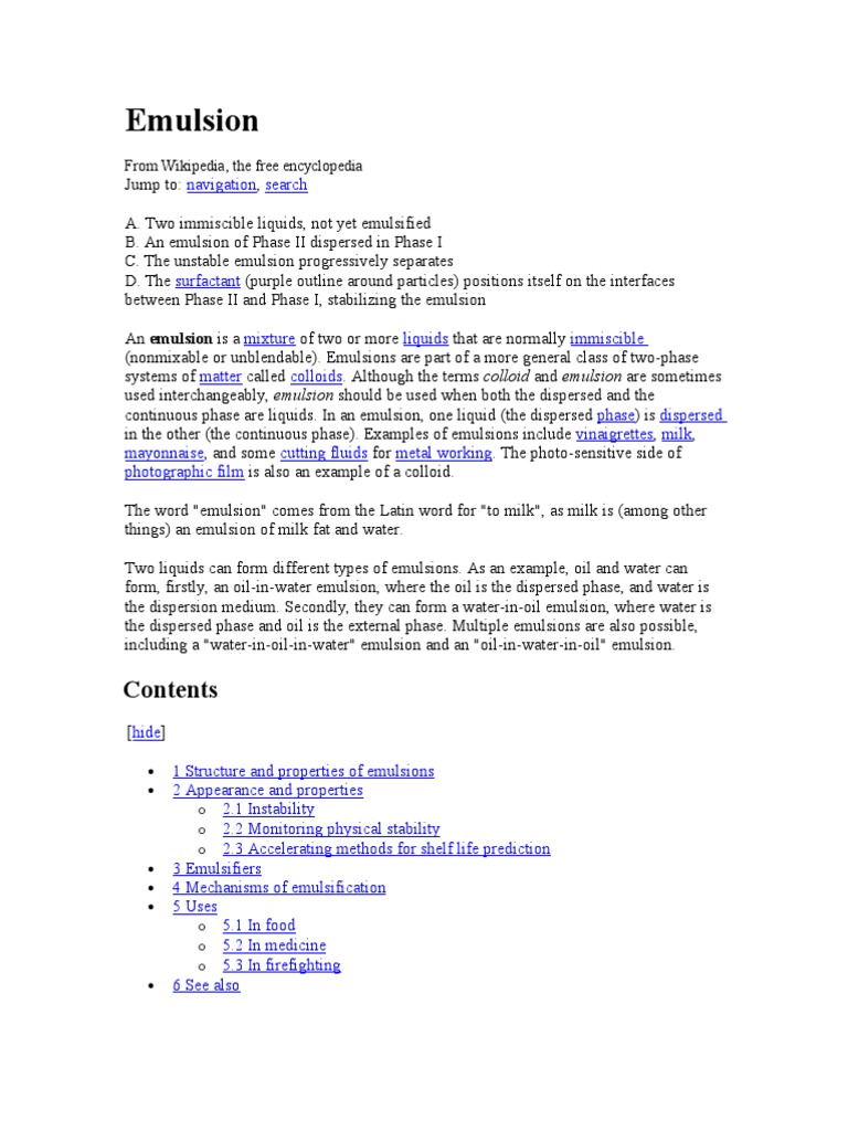 Emulsion and Colloid PDF Emulsion Colloid