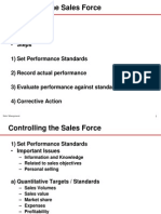 Control of Sales Force