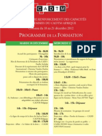 Programme Séminaire Renforcement Des Femmes Du CADTM Afrique DEF