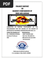 Download Minor Project Report on Adidas vs Nike BBA by Amit Jain SN117477086 doc pdf