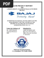 Minor Project Report on Bajaj Automobiles India