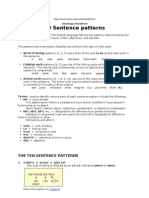 10 Sentence Patterns