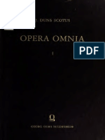 Johannes Duns Scotus Opera Omnia Volume 1 