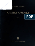 Johannes Duns Scotus Opera Omnia Volume 4