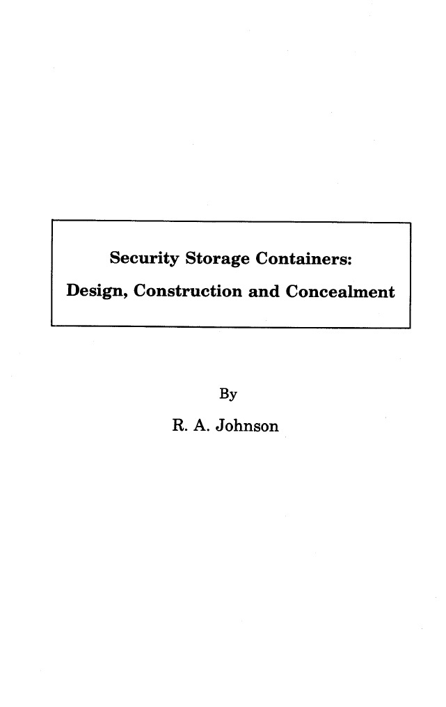 Security Storage Containers | PDF