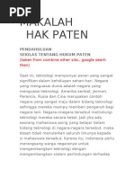 Makalah Hak Paten