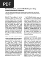 Development of Landslide Monitoring and Early Warning System in Indonesia