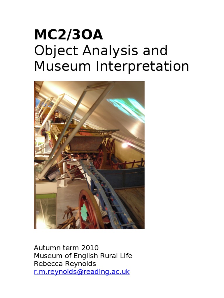 Museum Object Analysis Course Spec | PDF
