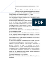 Metodologia de Intervencion Con Adolescentes Embarazadas