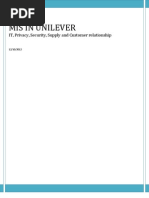 Download MIS in Unilever by Faiza Javaid SN117528709 doc pdf