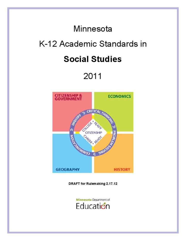 Social Studies Standards PDF Civics Market (Economics)
