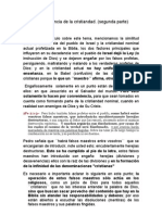 La decadencia de la cristiandad. (segunda parte)