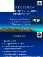 Thematic Session: Ict For Disaster Risk Reduction