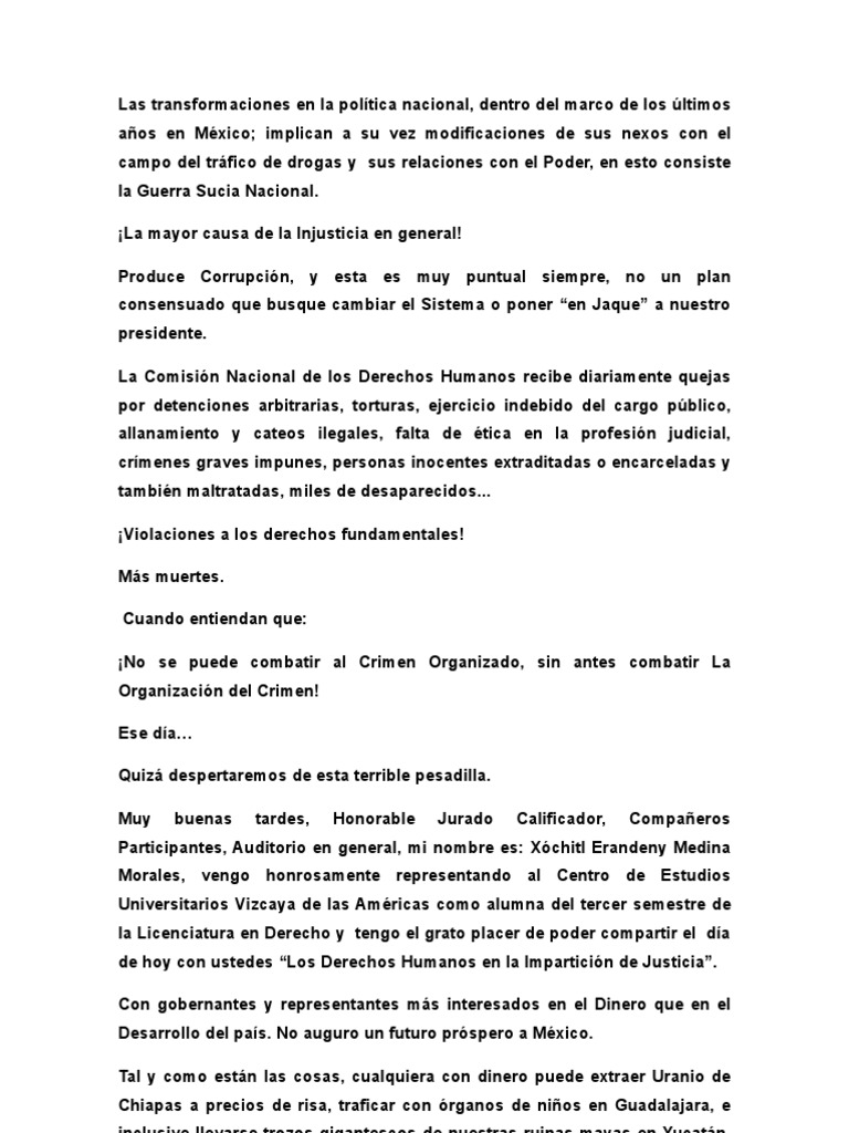 Derechos Humanos y Justicia en México | PDF | Derechos humanos | Juez