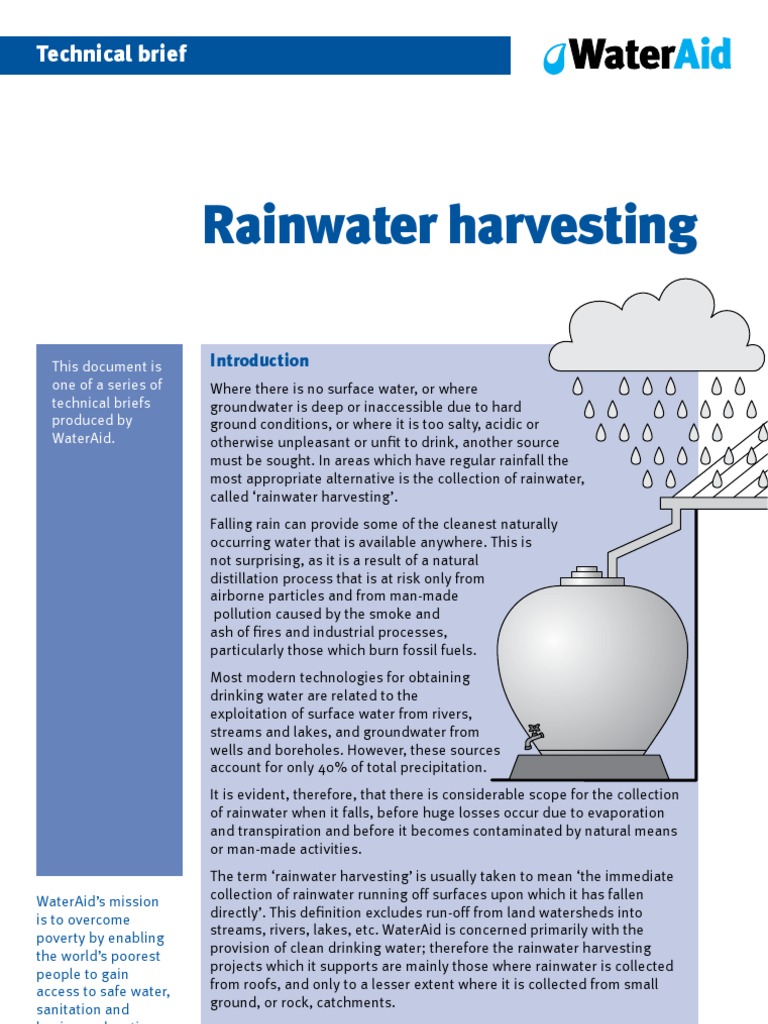 Rainwater Harvesting Guide | PDF | Home & Garden | Technology & Engineering