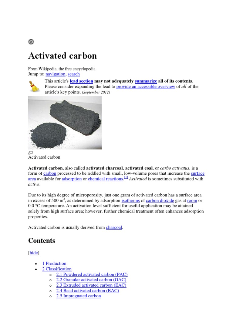 Activated Carbon PDF Adsorption Chemistry