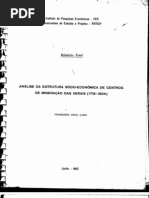 Análise da Estrutura Sócio-Econômica de Centros de Mineração das Gerais (1718-1804)