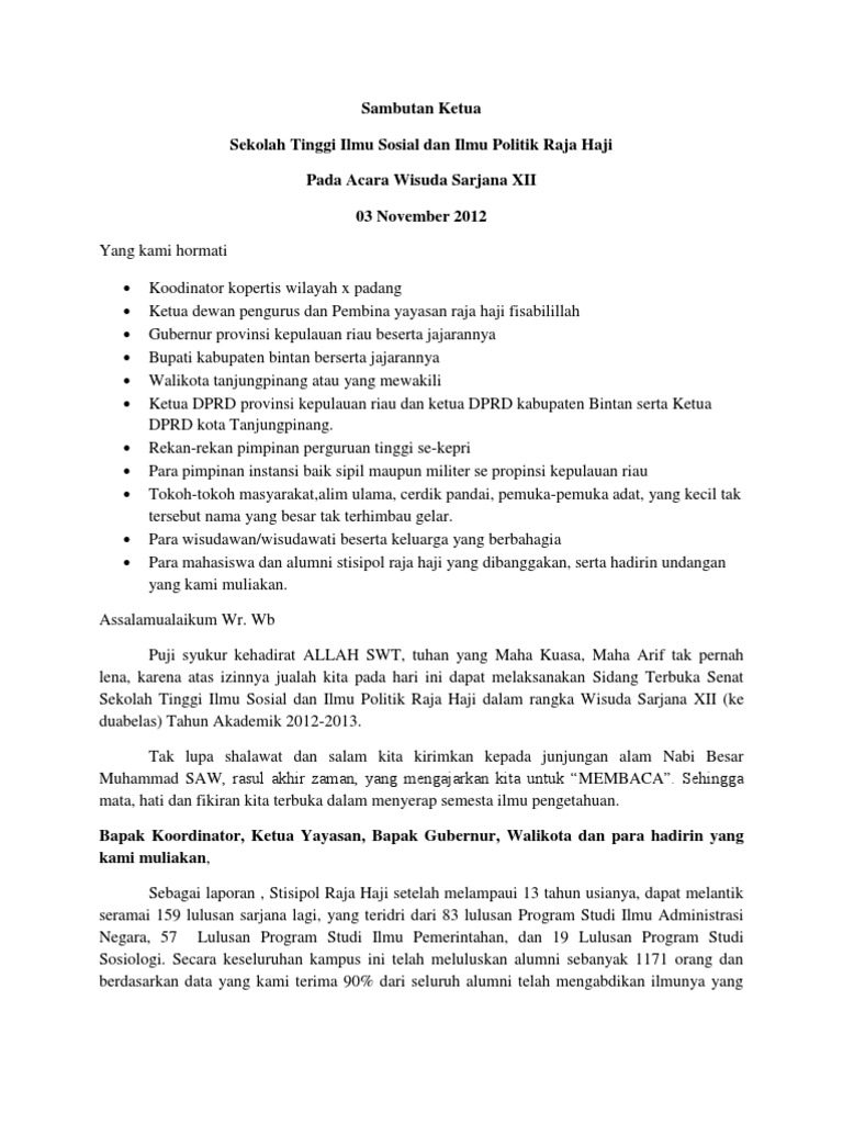 Contoh Sambutan Ketua Yayasan - IMAGESEE