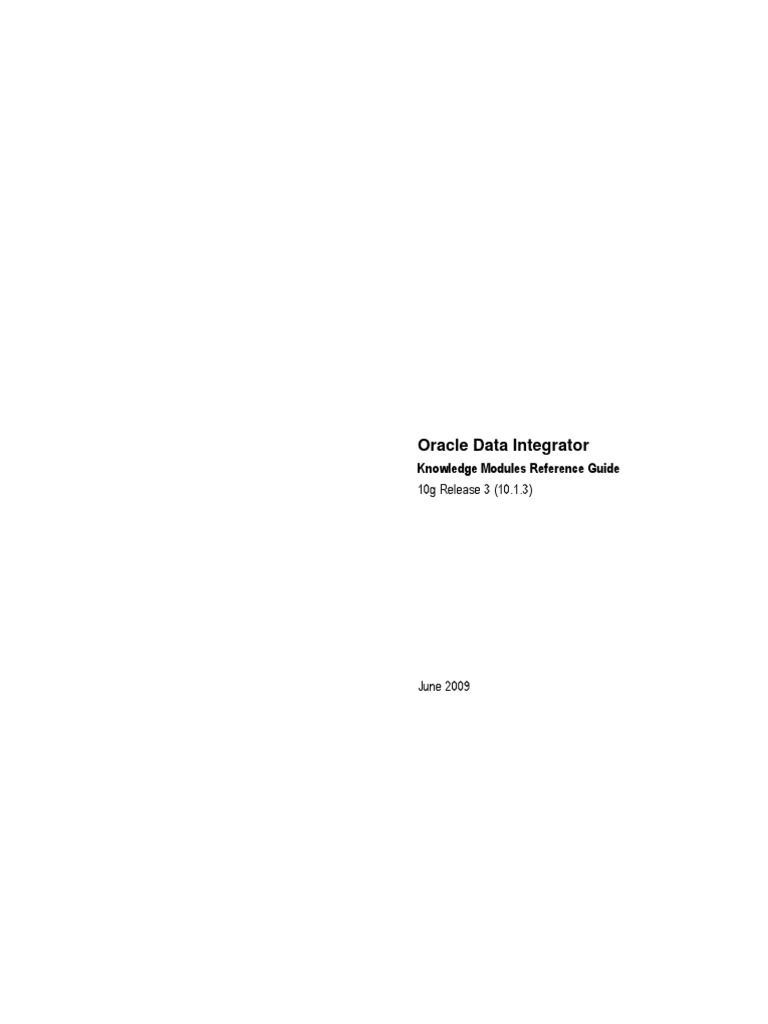 Oracle Data Integrator KM Guide 10g | PDF