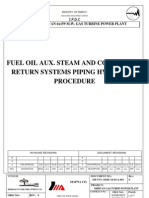 Fuel Oil Aux. Steam and Condensate Return Systems Piping Hydrotest Procedure