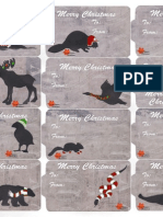 Canadian Animal Labels Printable - Christmas