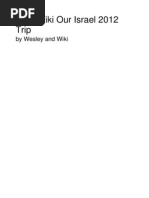 Download Lets Wiki Our Israel 2012 Trip by Wesley Donehue SN117611010 doc pdf