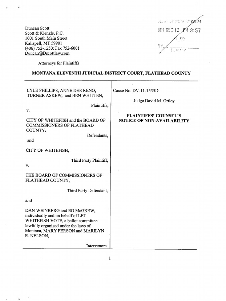 Notice of NonAvailability (Due to the End of the World)