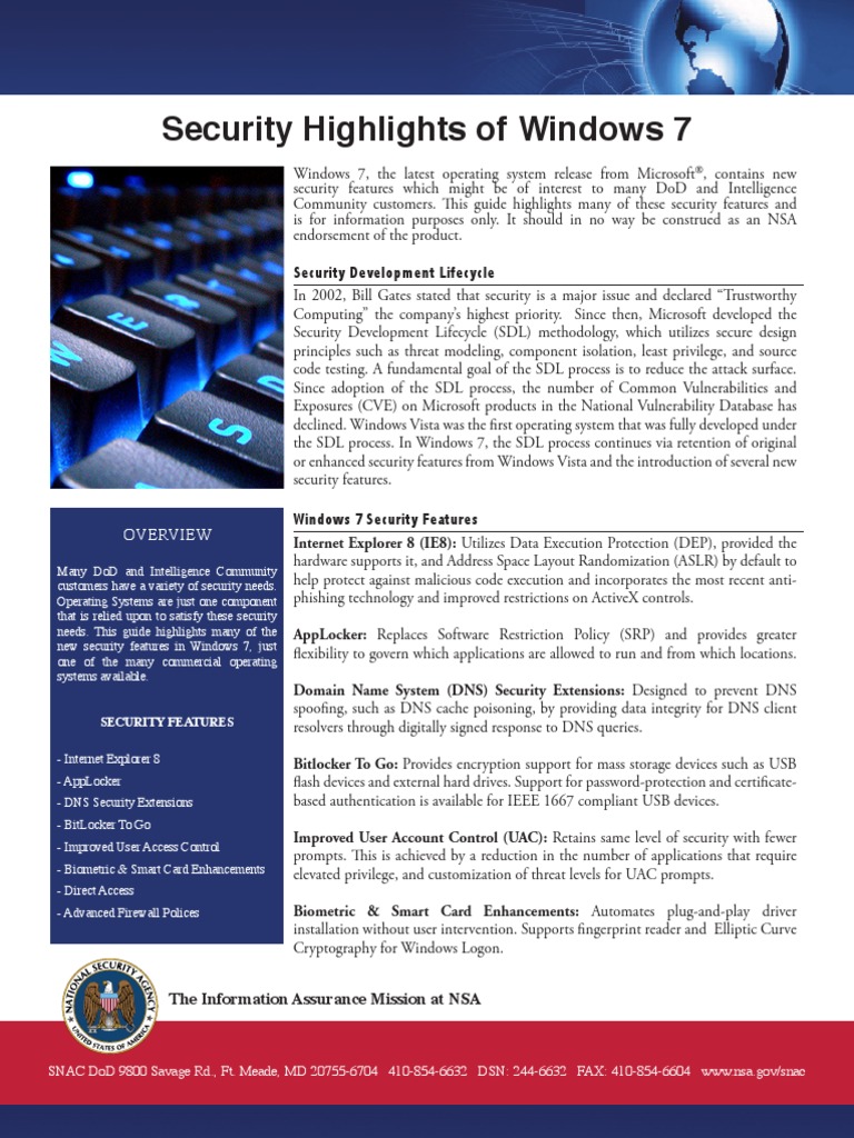 Win7 Security Highlights | PDF | Domain Name System | Virtual Private ...