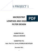 Microstrip Lowpass and Highpass Filter Design