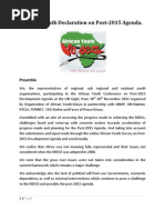 Download African Youth Declaration on Post-2015 Agenda by George Ndungu SN117635642 doc pdf