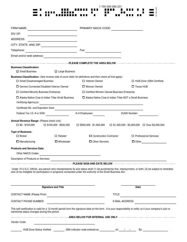 Business Classification Form | PDF | Business | Finance & Money Management