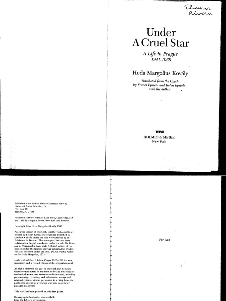 Kovaly, Under A Cruel Star PDF Unrest