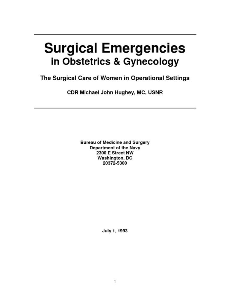 Emergency Obstetric Surgery Guide | PDF