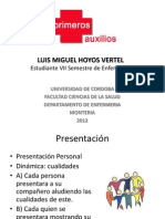 Presentación Capacitacion Primeros Auxilios Luis Miguel