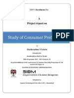 Study of Consumer Preference Study of Consumer Preference: A Project Report On