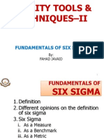SIX SIGMA FUNDAMENTALS–TOOLS & TECHNIQUES