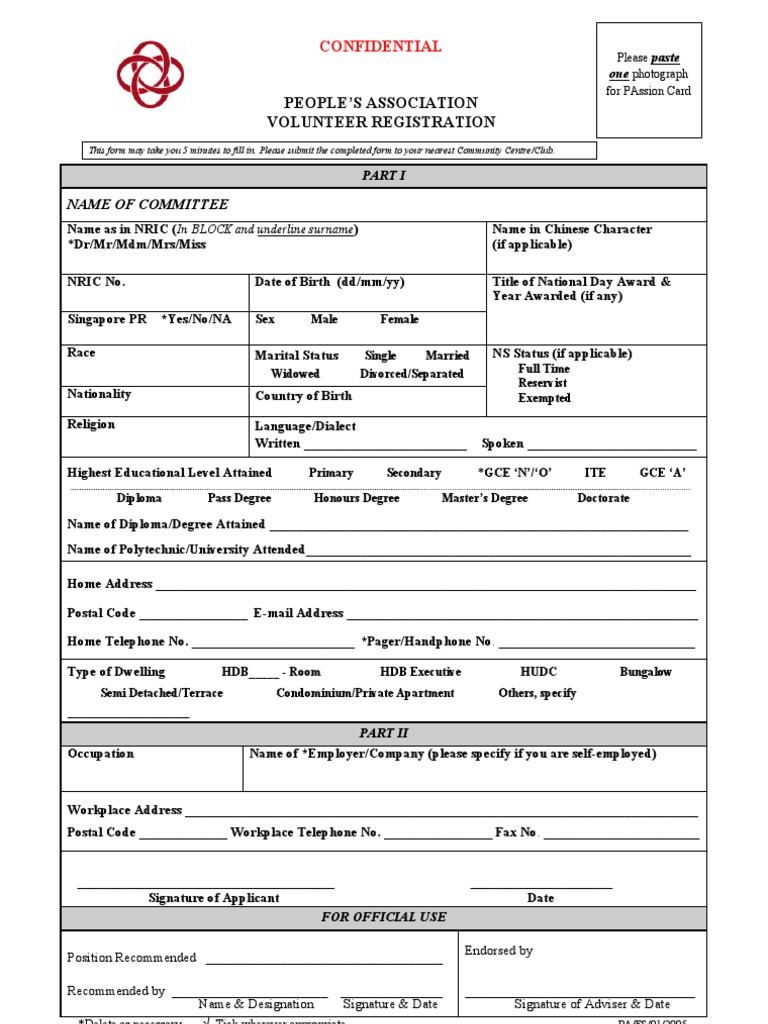Volunteer Registration Form for PA | PDF
