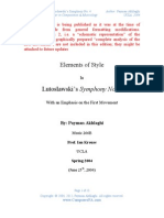 Elements of Style in Lutoslawski's Symphony No.4, by Payman Akhlaghi (2004), Graduate Paper in Composition and Musicology, (2004, UCLA)