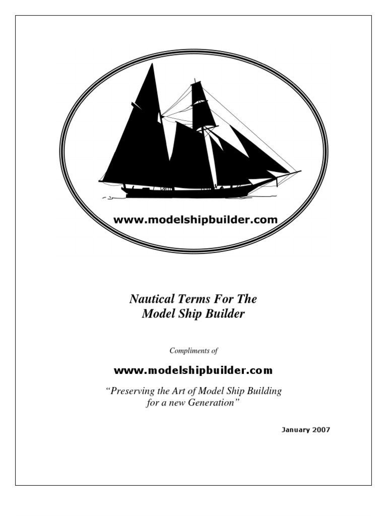 Nautical Terms For The Model Ship Builder PDF Mast (Sailing) Stern