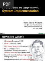 Systems Analysis and Design With UML:: System Implementation