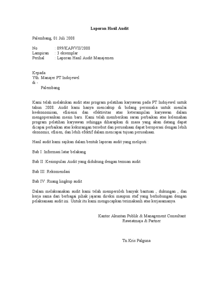 Contoh Kasus Audit Manajemen