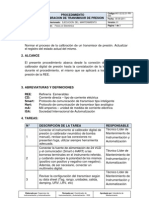 Procedimiento de Calibracion de Transmisor de Presion