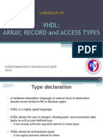 VHDL - Array, Record and Access Types
