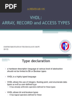 Vhdl- Array, Record and Access Types