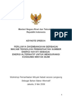 Pengembangan Teknologi alternatif.