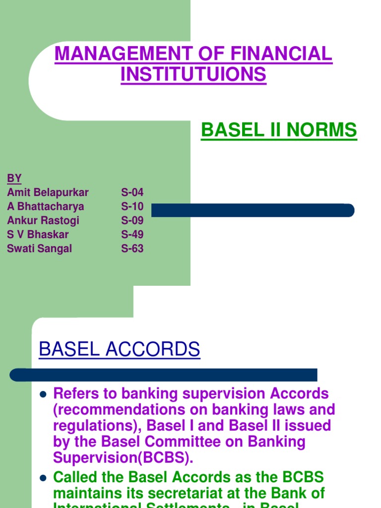 Basel 2 Norms PDF Basel Ii Capital Requirement