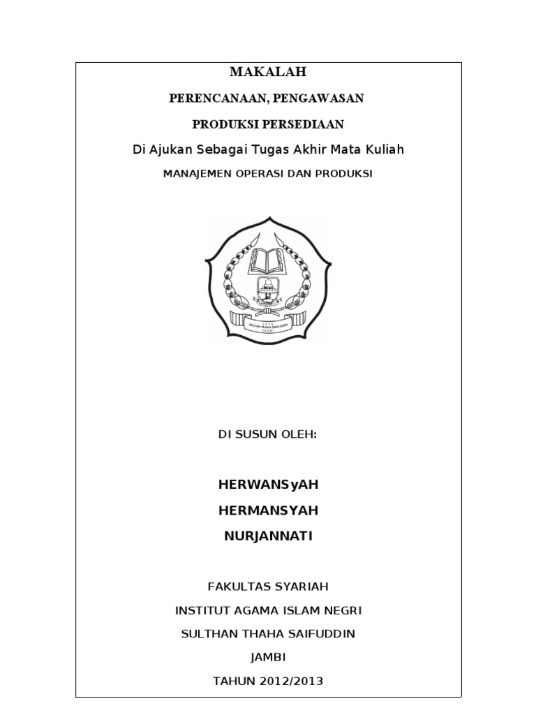 Makalah COver IAIN | PDF