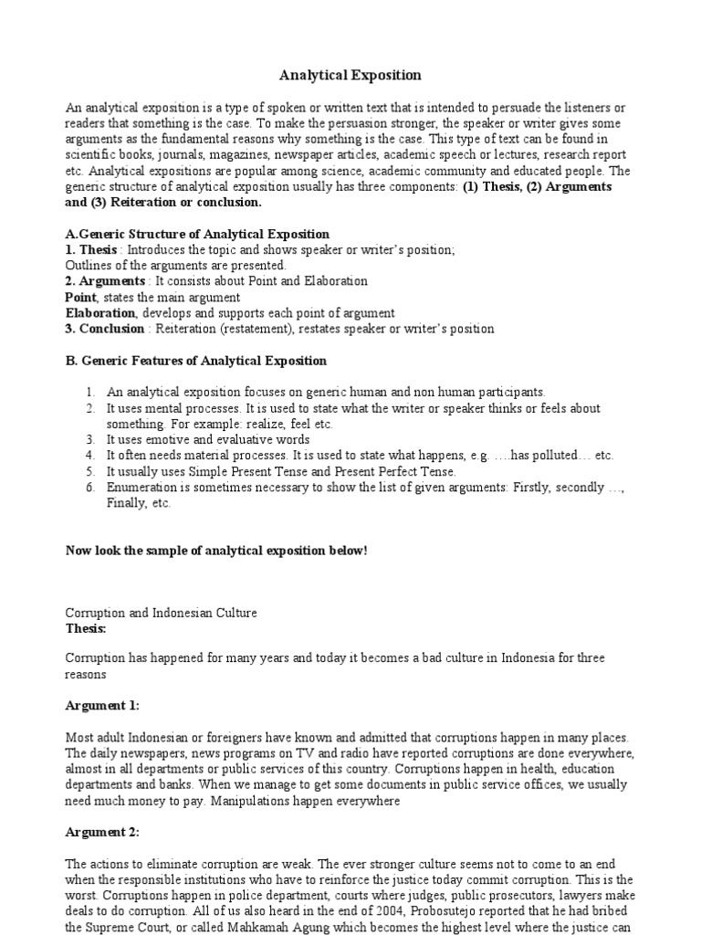 Analytical exposition text about homework image