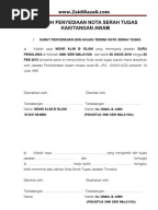 CONTOH NOTA SERAH TUGAS Perlu Diisi Untuk Guru Yang 