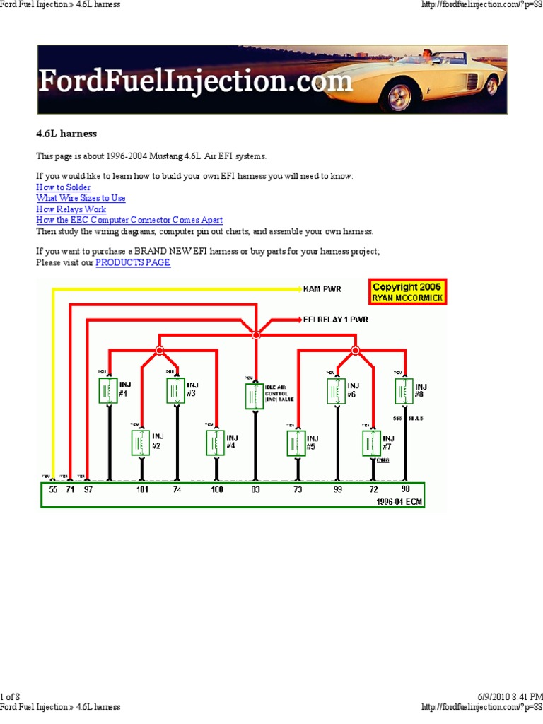 Ford 4.6L Engine Wiring Harness | Fuel Injection | Ignition System